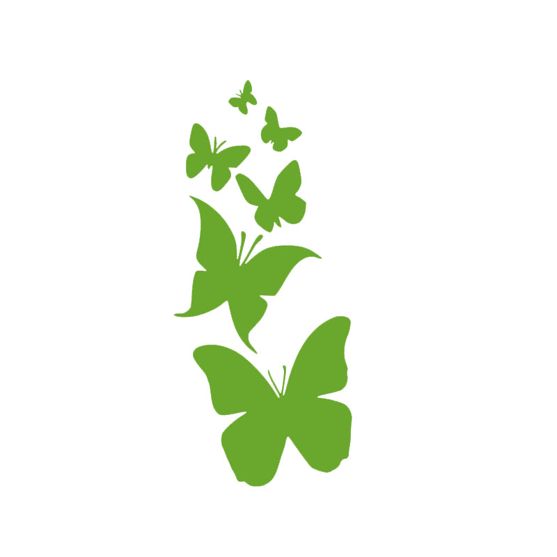 Butterfly Family Decal - Rising Butterflies | Vinyl Sticker | Aarna Kraft Canada - Lime Green