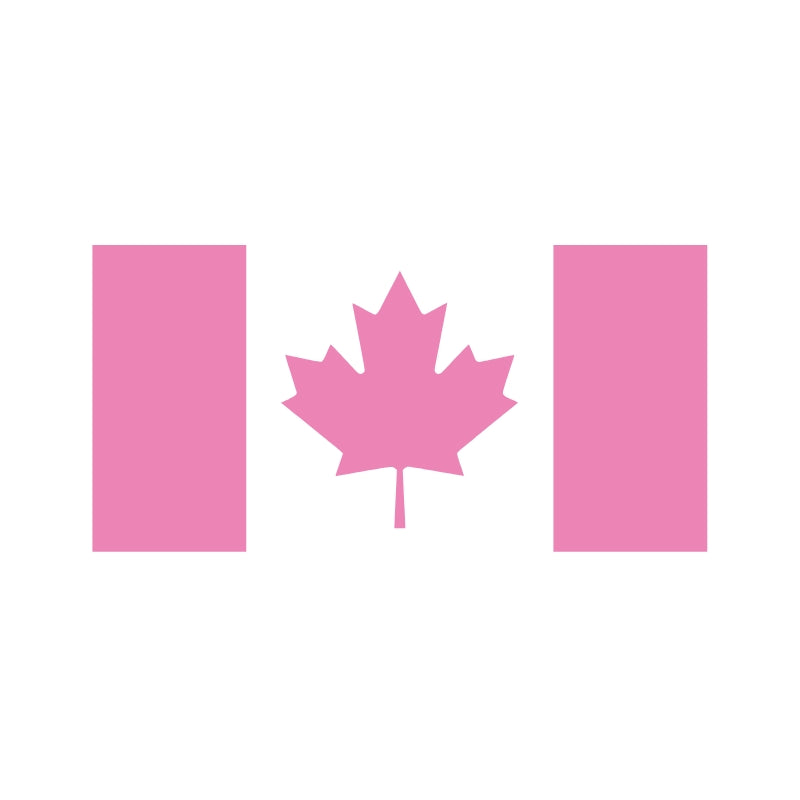 Baby Pink Canada Flag Vinyl Decal