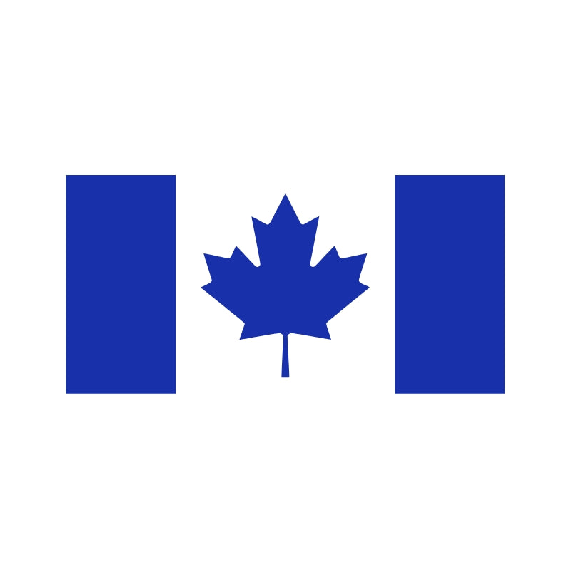 Blue Canada Flag Vinyl Decal