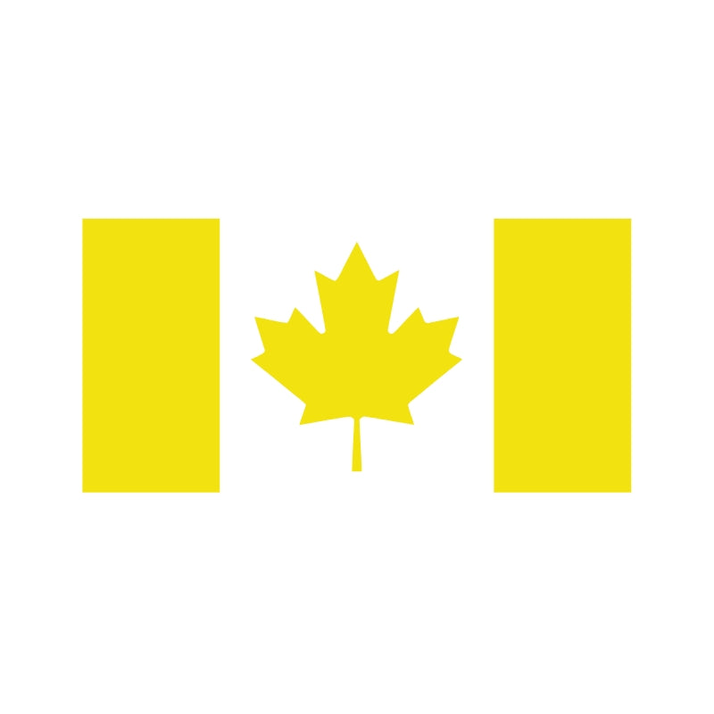Brimstone Yellow Canada Flag Vinyl Decal