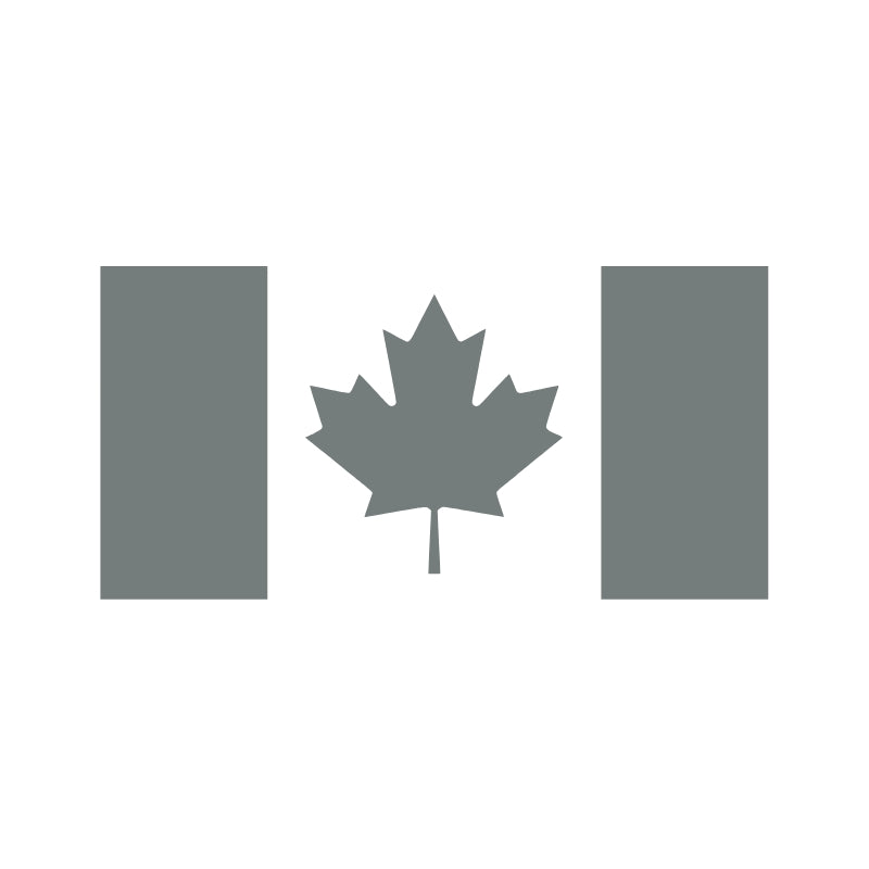 Grey Canada Flag Vinyl Decal