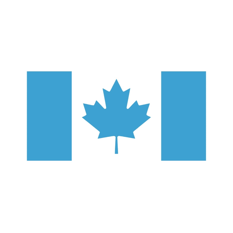 Light Blue Canada Flag Vinyl Decal