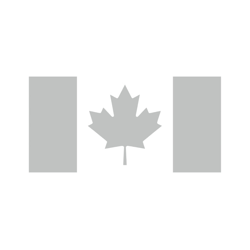 Light Grey Canada Flag Vinyl Decal