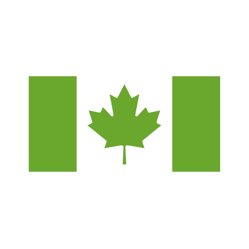 Lime Green Canada Flag Vinyl Decal