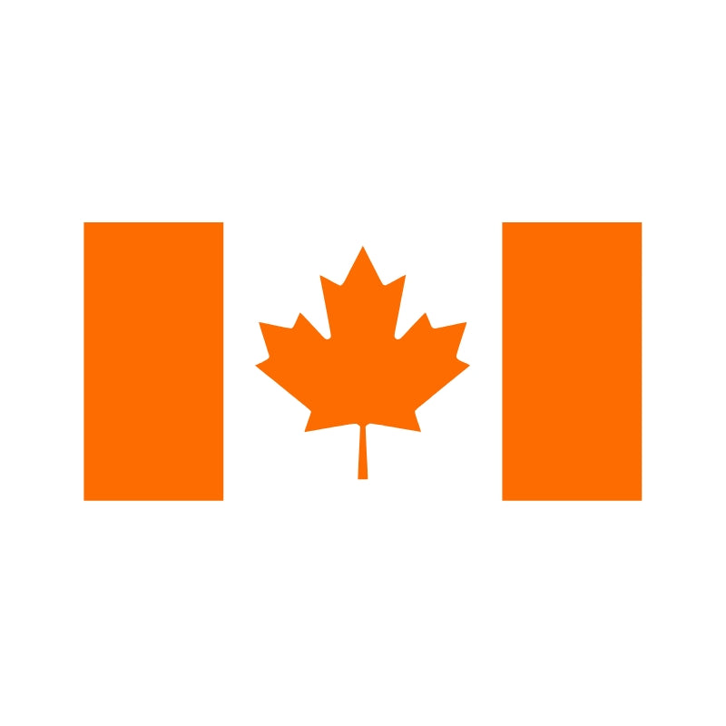 Orange Canada Flag Vinyl Decal