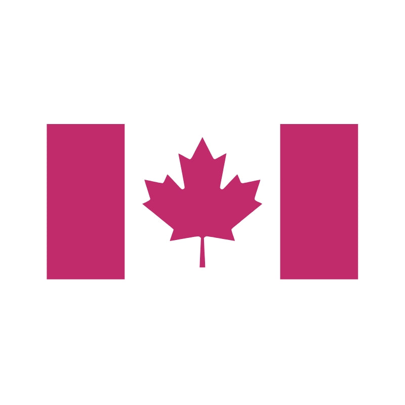 Pink Canada Flag Vinyl Decal