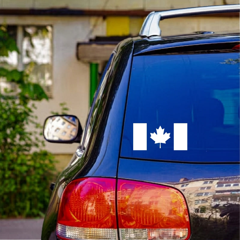 Canada Flag Vinyl Decal Applied to SUV Rear Window