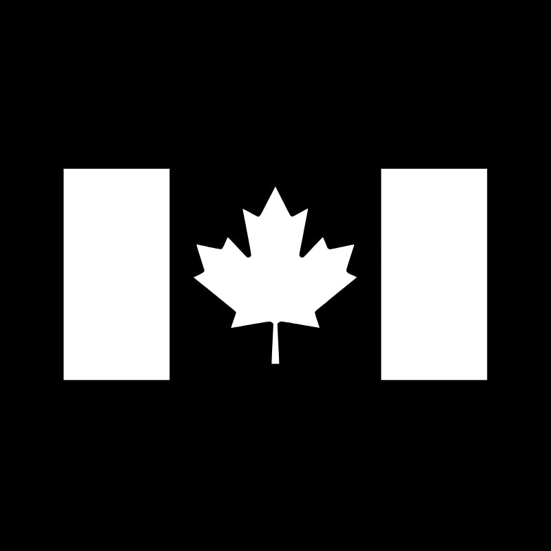 White Matte Canada Flag Vinyl Decal
