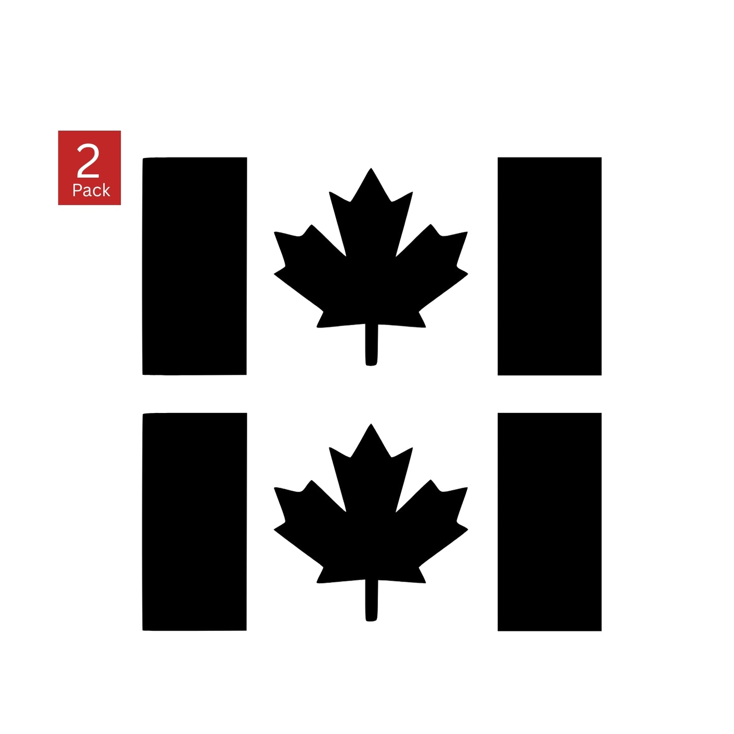 Canada Flag Vinyl Decal – Thick Stem – 2 Pack