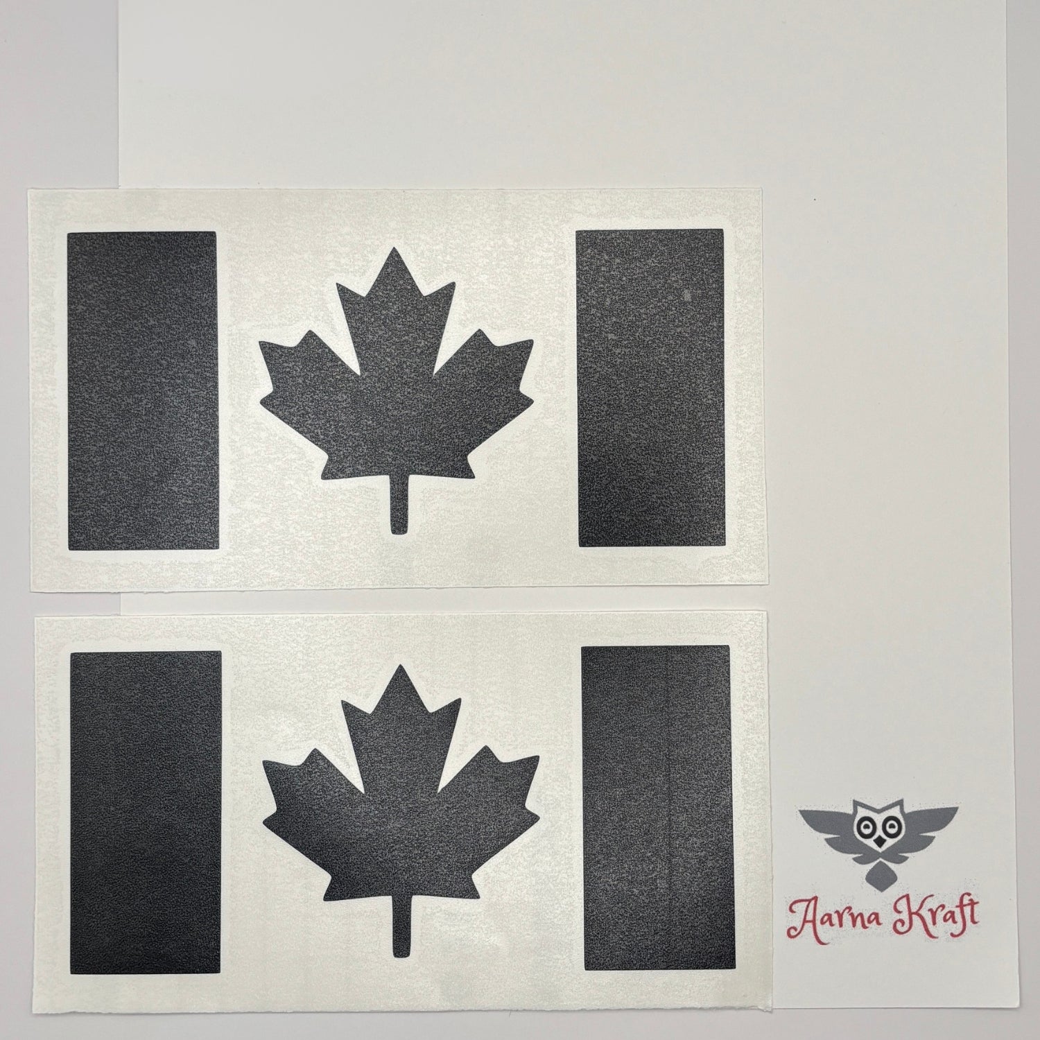Canada Flag Vinyl Decal – Thick Stem – 2 Pack – Original Product Photo