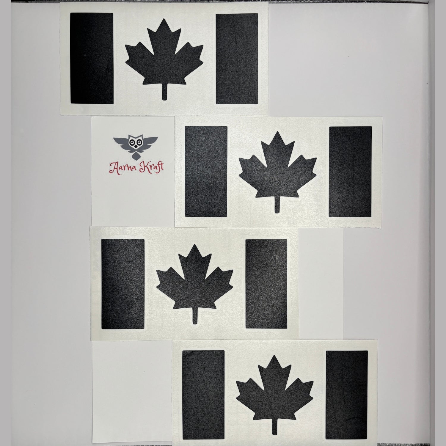 Canada Flag Vinyl Decal – Thick Stem – 4 Pack – Original Product Photo