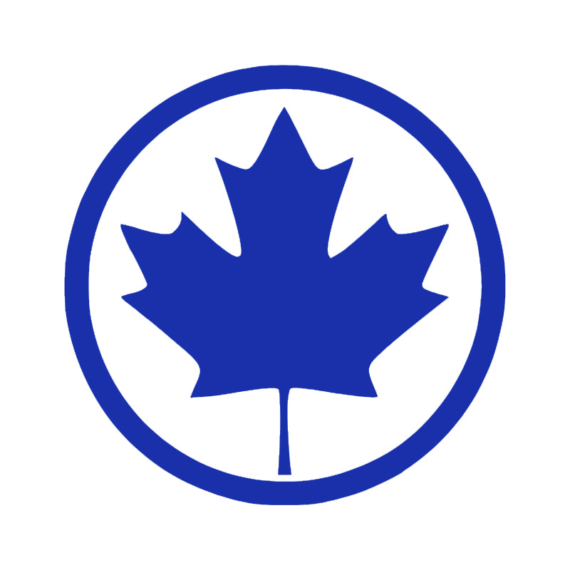 Canada Maple Leaf Round Vinyl Decal | Aarna Kraft Canada Dark Blue