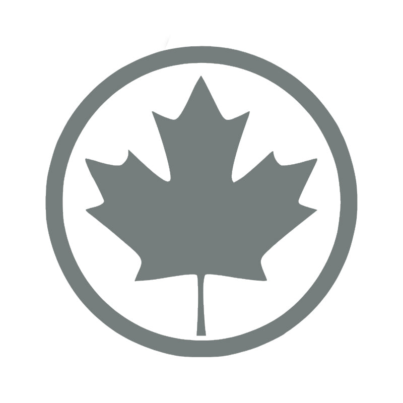 Canada Maple Leaf Round Vinyl Decal | Aarna Kraft Canada Dark Grey
