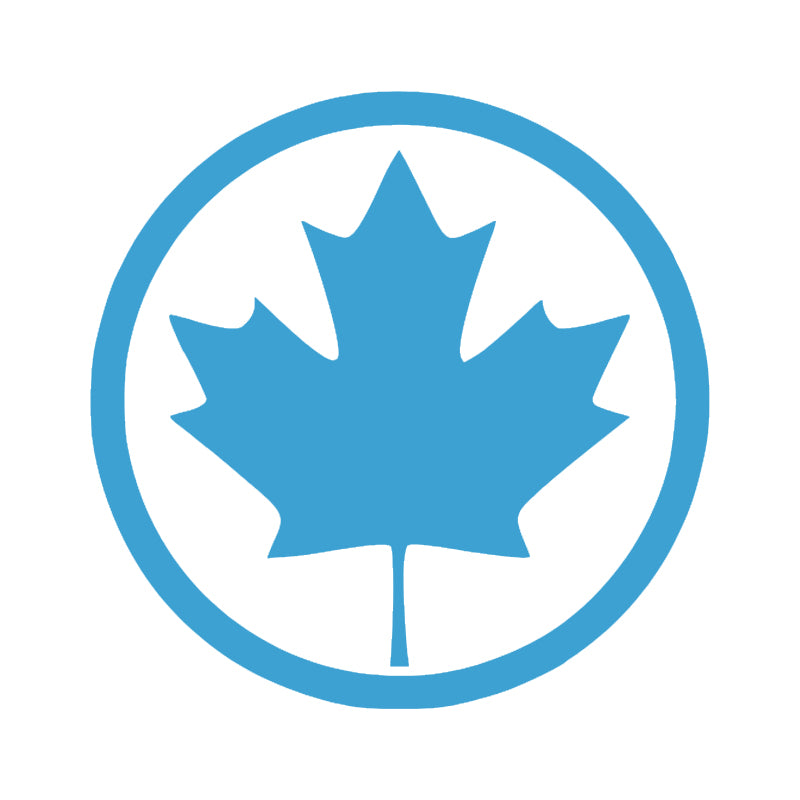 Canada Maple Leaf Round Vinyl Decal | Aarna Kraft Canada Light Blue
