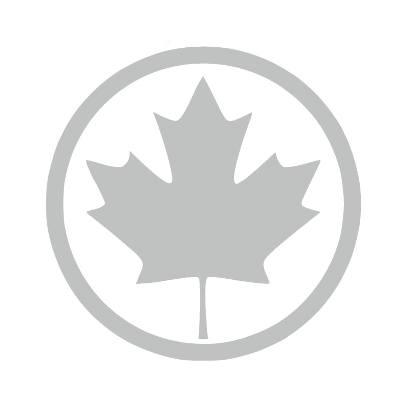 Canada Maple Leaf Round Vinyl Decal | Aarna Kraft Canada Light Grey