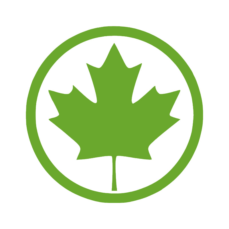 Canada Maple Leaf Round Vinyl Decal | Aarna Kraft Canada Lime Green