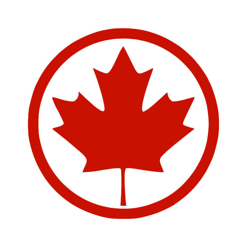 Canada Maple Leaf Round Vinyl Decal | Aarna Kraft Canada Red