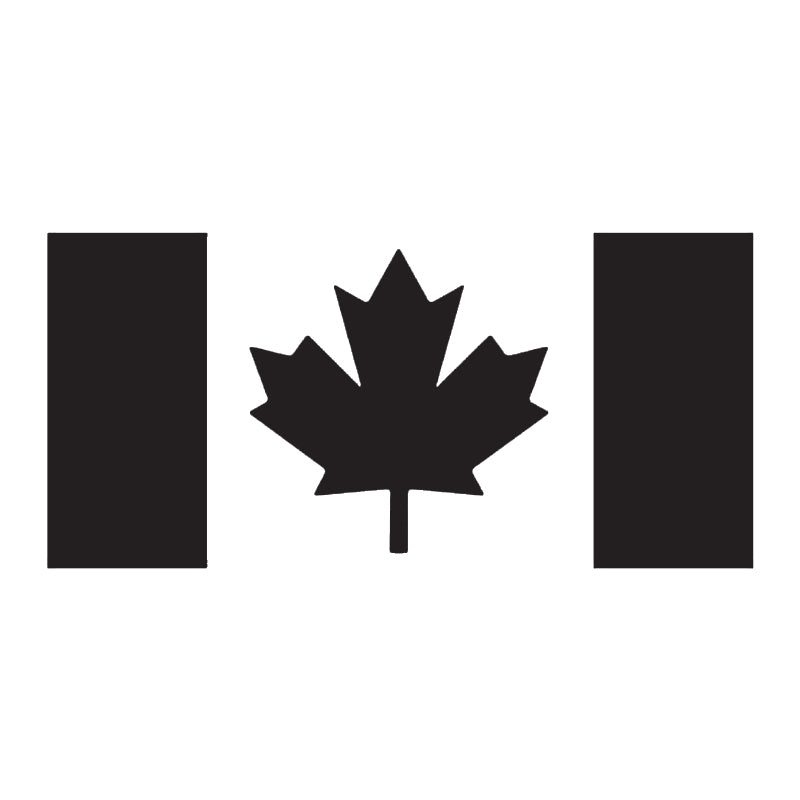 Canadian Flag Vinyl Decal | Premium Canada Car Window Sticker | Aarna Kraft Canada - Black