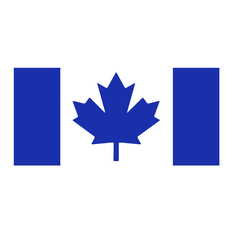 Canadian Flag Vinyl Decal | Premium Canada Car Window Sticker | Aarna Kraft Canada - Blue