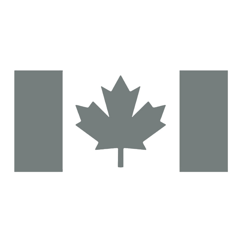 Canadian Flag Vinyl Decal | Premium Canada Car Window Sticker | Aarna Kraft Canada - Grey