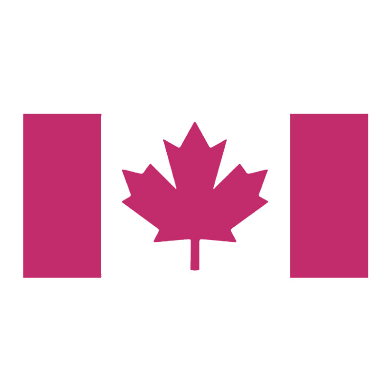 Canadian Flag Vinyl Decal | Premium Canada Car Window Sticker | Aarna Kraft Canada - Hot Pink
