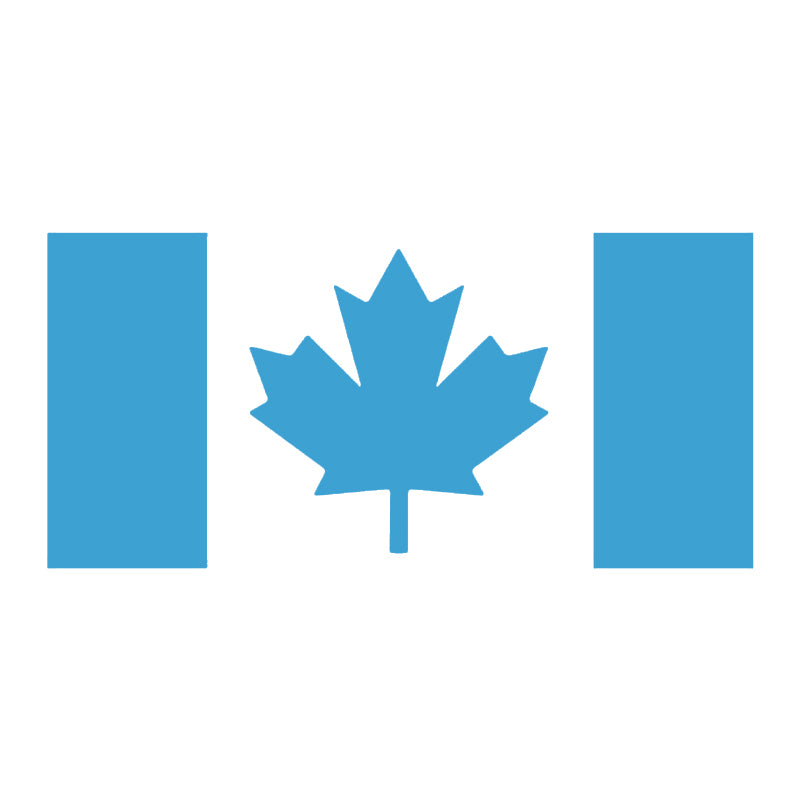 Canadian Flag Vinyl Decal | Premium Canada Car Window Sticker | Aarna Kraft Canada - Light Blue