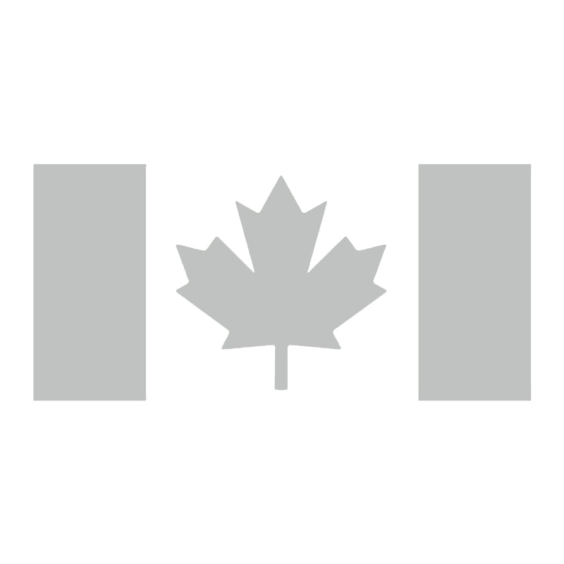 Canadian Flag Vinyl Decal | Premium Canada Car Window Sticker | Aarna Kraft Canada - Light Grey
