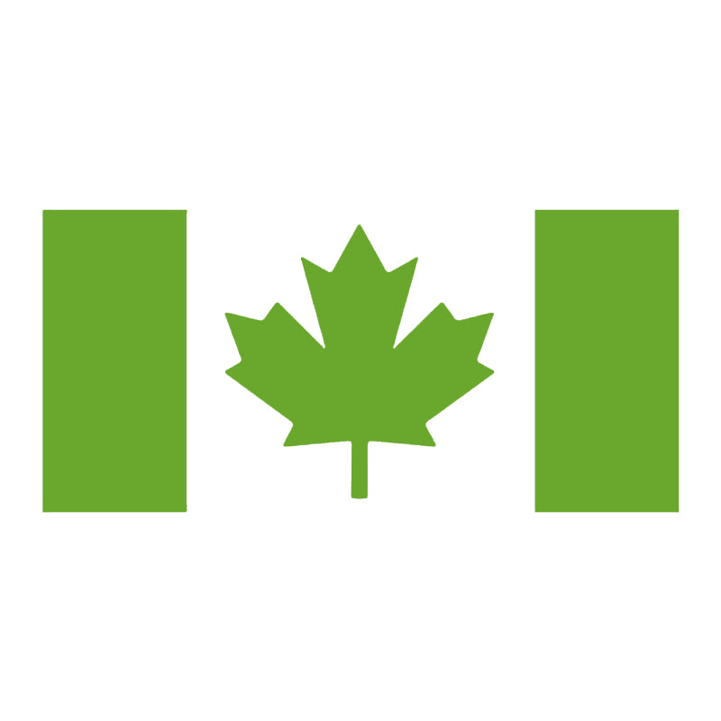 Canadian Flag Vinyl Decal | Premium Canada Car Window Sticker | Aarna Kraft Canada - Lime Green