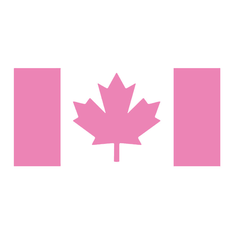 Canadian Flag Vinyl Decal | Premium Canada Car Window Sticker | Aarna Kraft Canada - Pink
