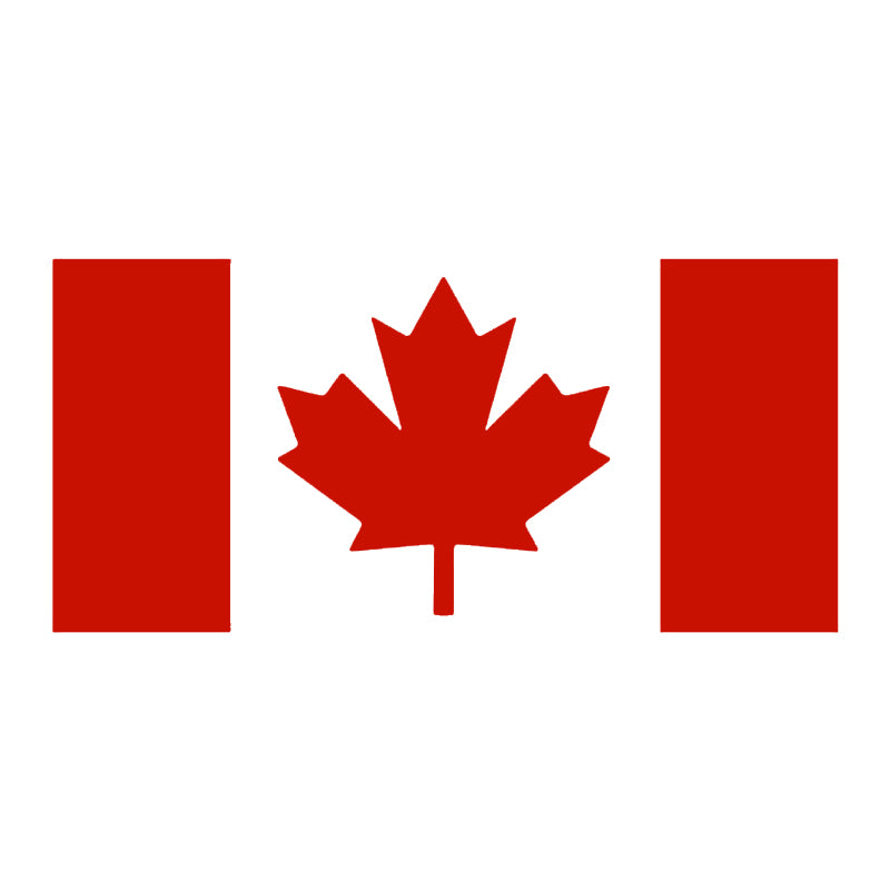Canadian Flag Vinyl Decal | Premium Canada Car Window Sticker | Aarna Kraft Canada - Red