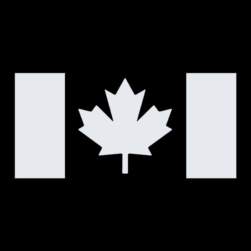 Canadian Flag Vinyl Decal | Premium Canada Car Window Sticker | Aarna Kraft Canada - White