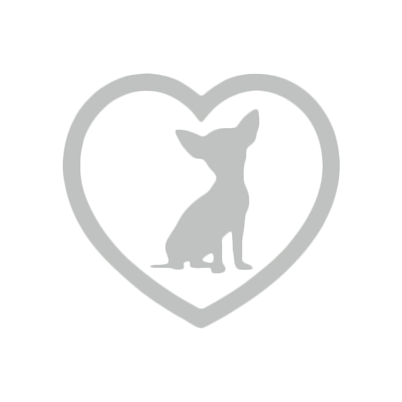 Chihuahua in Heart Vinyl Decal | Dog Lover Car Sticker | Aarna Kraft Canada - Light Grey