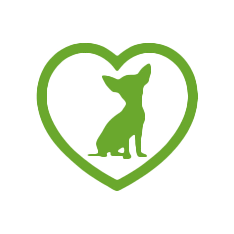 Chihuahua in Heart Vinyl Decal | Dog Lover Car Sticker | Aarna Kraft Canada - Lime Green