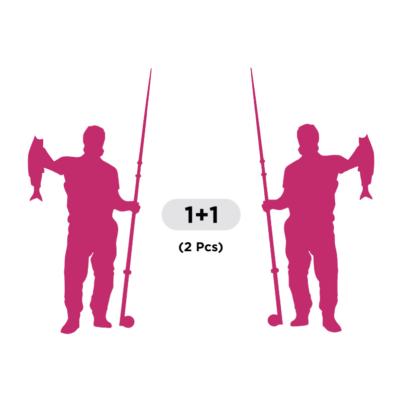 Fisherman Trout Fish Vinyl Decal 2 Pack | Opposite Facing Fishing Stickers | Aarna Kraft Canada - Hot Pink
