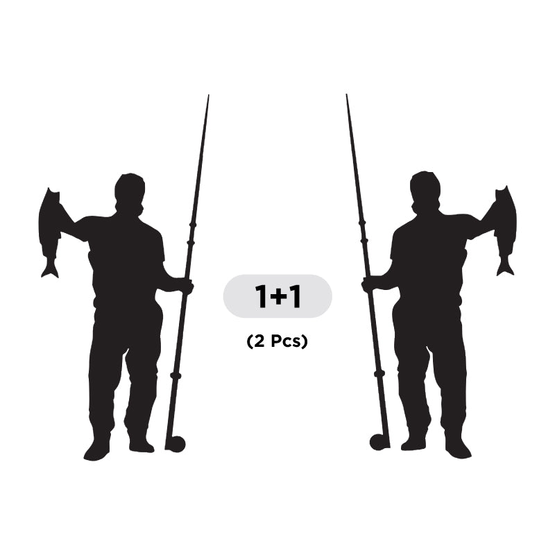 Fisherman Trout Fish Vinyl Decal 2 Pack | Opposite Facing Fishing Stickers | Aarna Kraft Canada - Matte Black