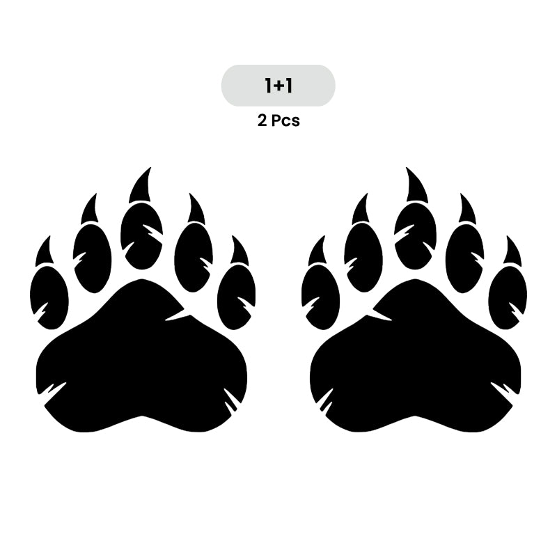 Grizzly Bear Claw Decal - 2 Pack | Hunting & Wildlife Vinyl Sticker | Aarna Kraft Canada - Black