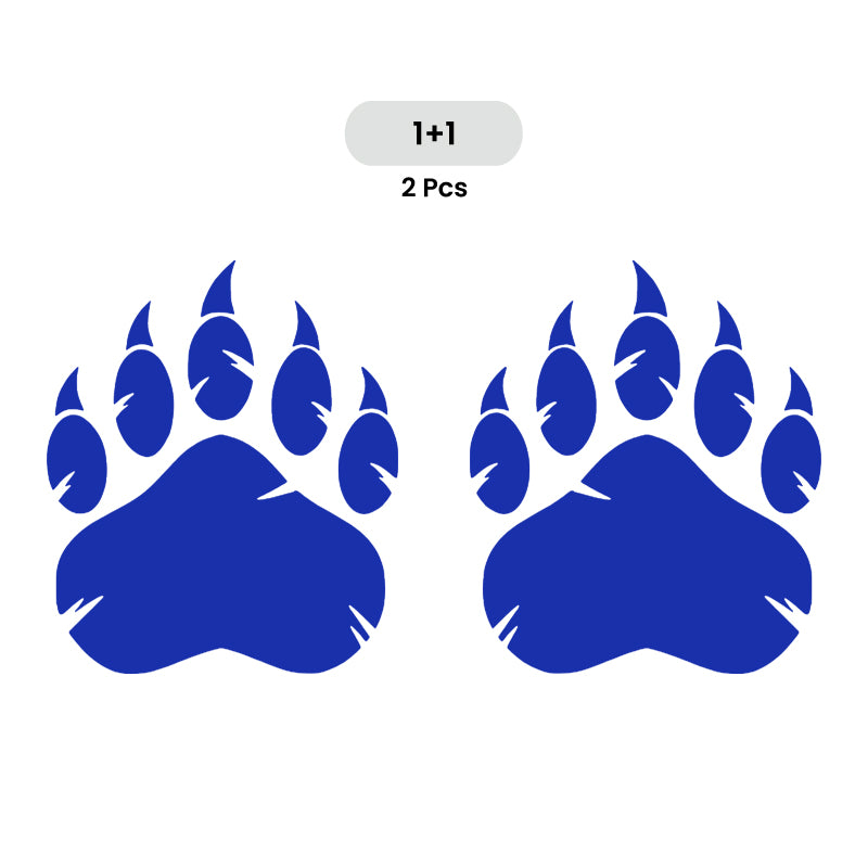 Grizzly Bear Claw Decal - 2 Pack | Hunting & Wildlife Vinyl Sticker | Aarna Kraft Canada - Blue