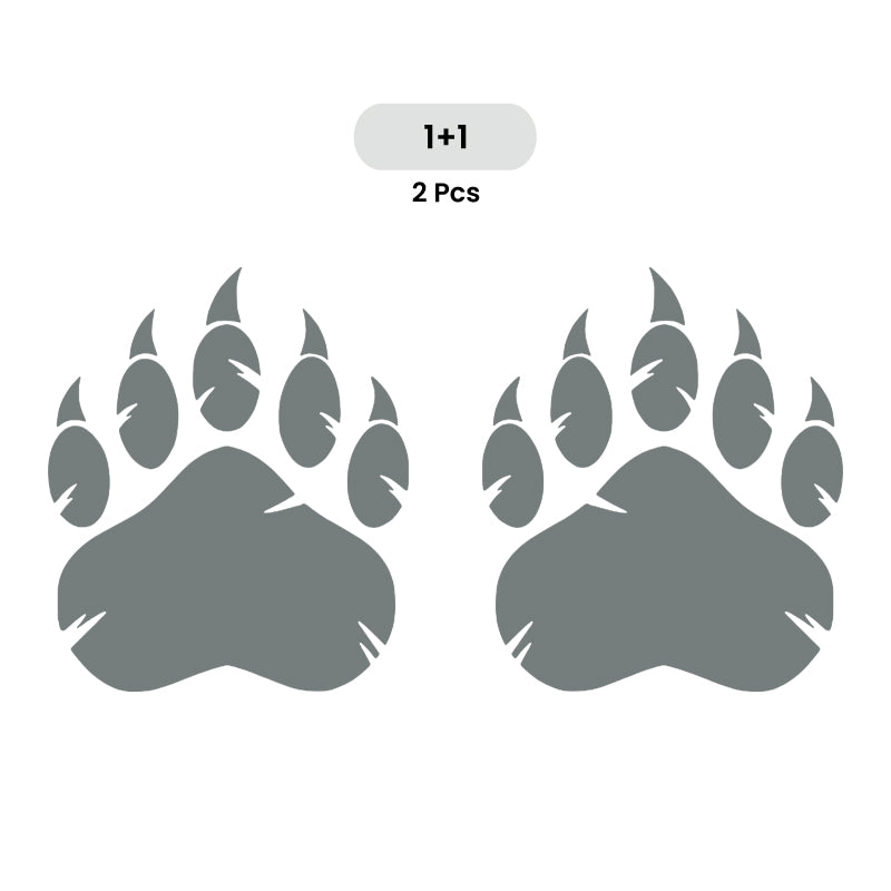 Grizzly Bear Claw Decal - 2 Pack | Hunting & Wildlife Vinyl Sticker | Aarna Kraft Canada - Grey