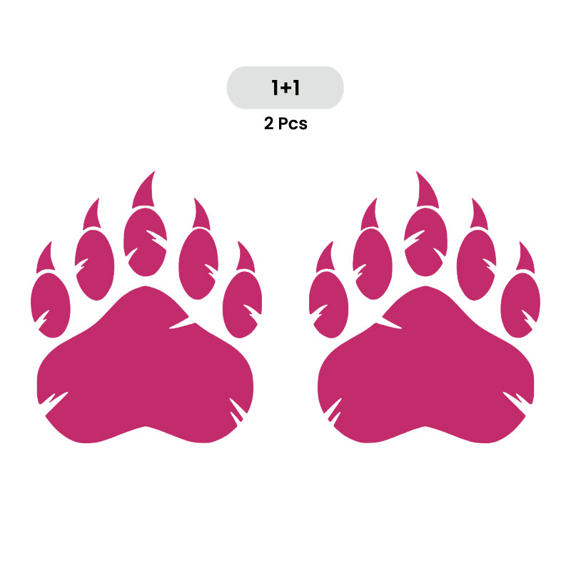 Grizzly Bear Claw Decal - 2 Pack | Hunting & Wildlife Vinyl Sticker | Aarna Kraft Canada - Hot Pink