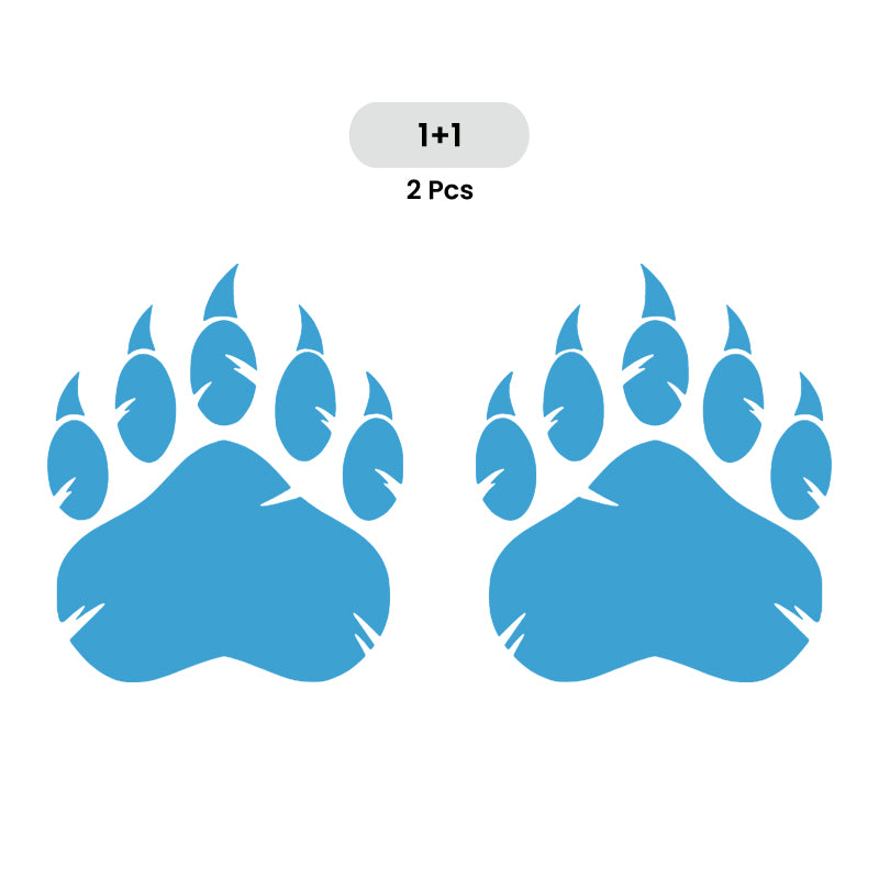 Grizzly Bear Claw Decal - 2 Pack | Hunting & Wildlife Vinyl Sticker | Aarna Kraft Canada - Light Blue