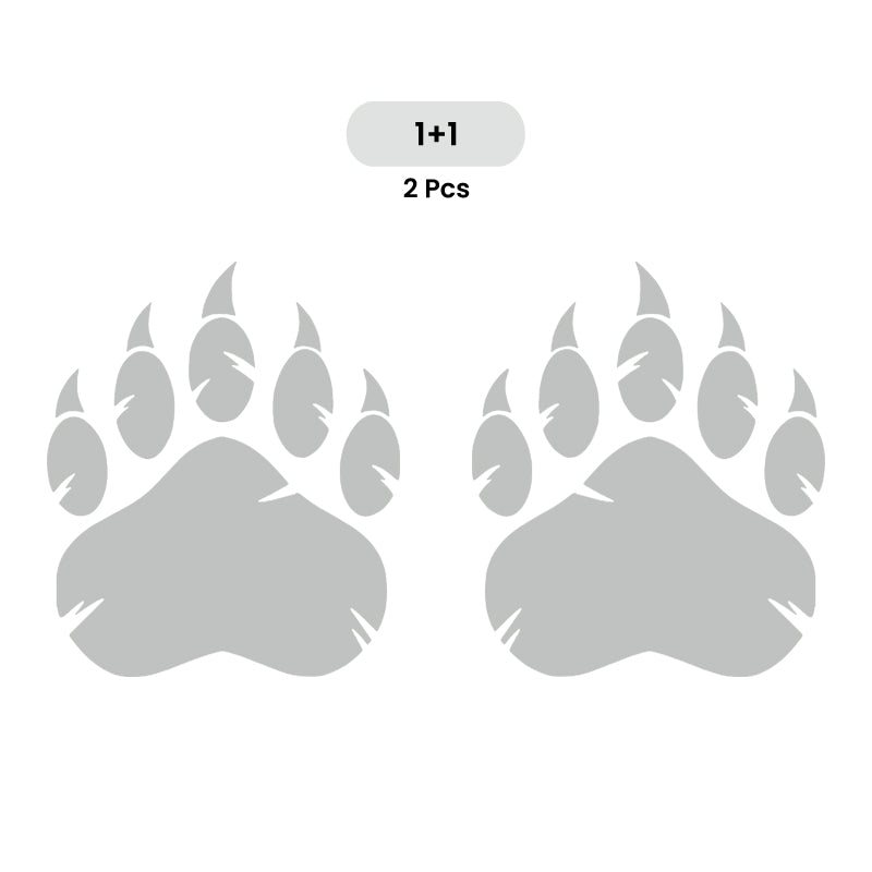 Grizzly Bear Claw Decal - 2 Pack | Hunting & Wildlife Vinyl Sticker | Aarna Kraft Canada - Light Grey