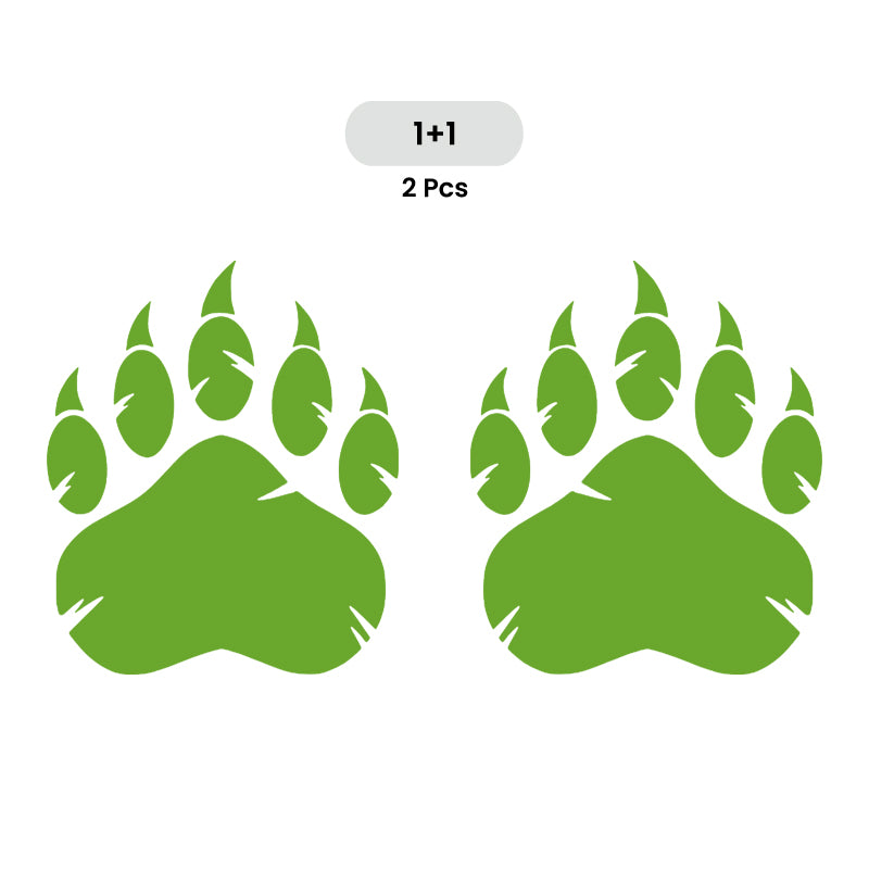 Grizzly Bear Claw Decal - 2 Pack | Hunting & Wildlife Vinyl Sticker | Aarna Kraft Canada - Lime Green