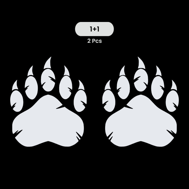 Grizzly Bear Claw Decal - 2 Pack | Hunting & Wildlife Vinyl Sticker | Aarna Kraft Canada - Matte White