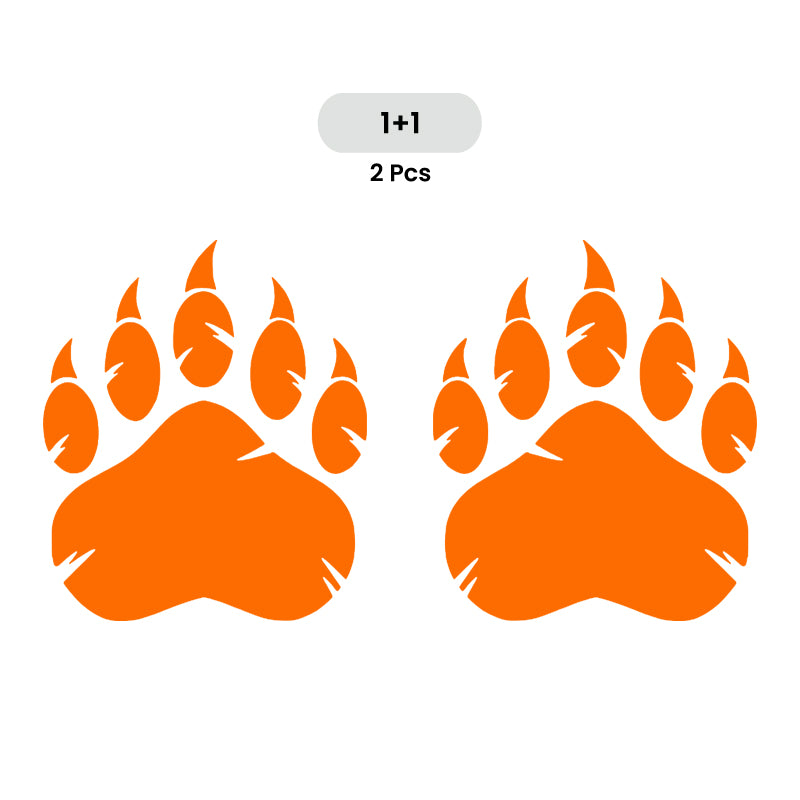 Grizzly Bear Claw Decal - 2 Pack | Hunting & Wildlife Vinyl Sticker | Aarna Kraft Canada - Orange