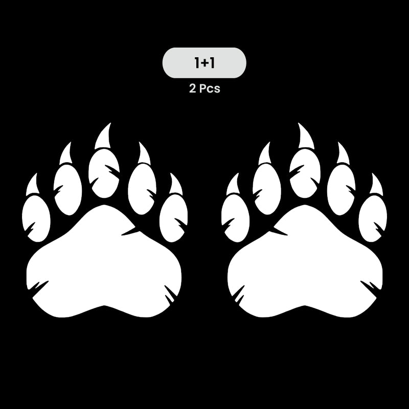 Grizzly Bear Claw Decal - 2 Pack | Hunting & Wildlife Vinyl Sticker | Aarna Kraft Canada - White