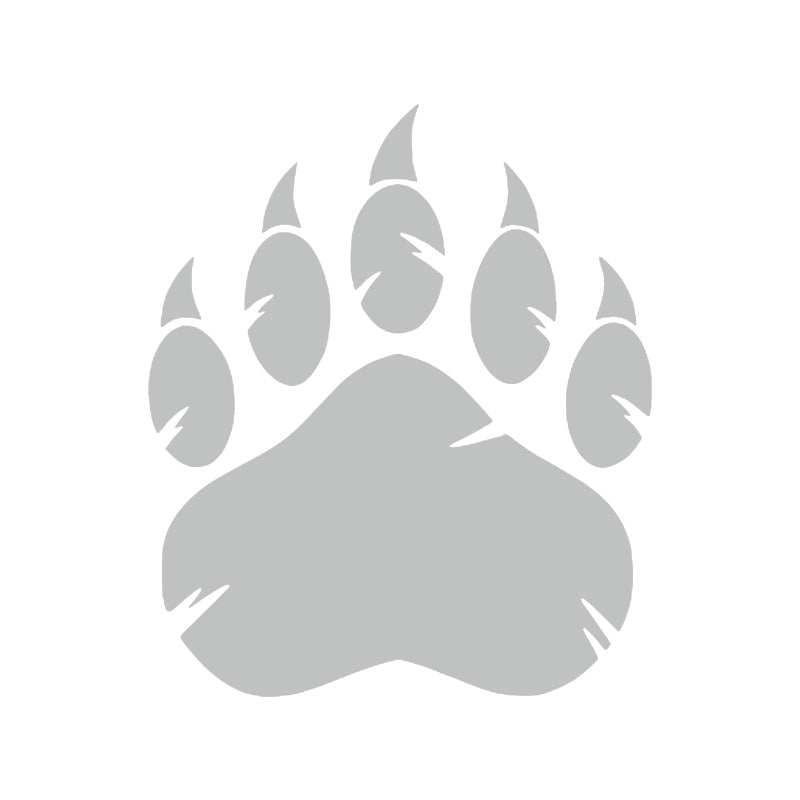 Grizzly Bear Claw Decal - Single | Hunting & Wildlife Vinyl Sticker | Aarna Kraft Canada - Light Grey