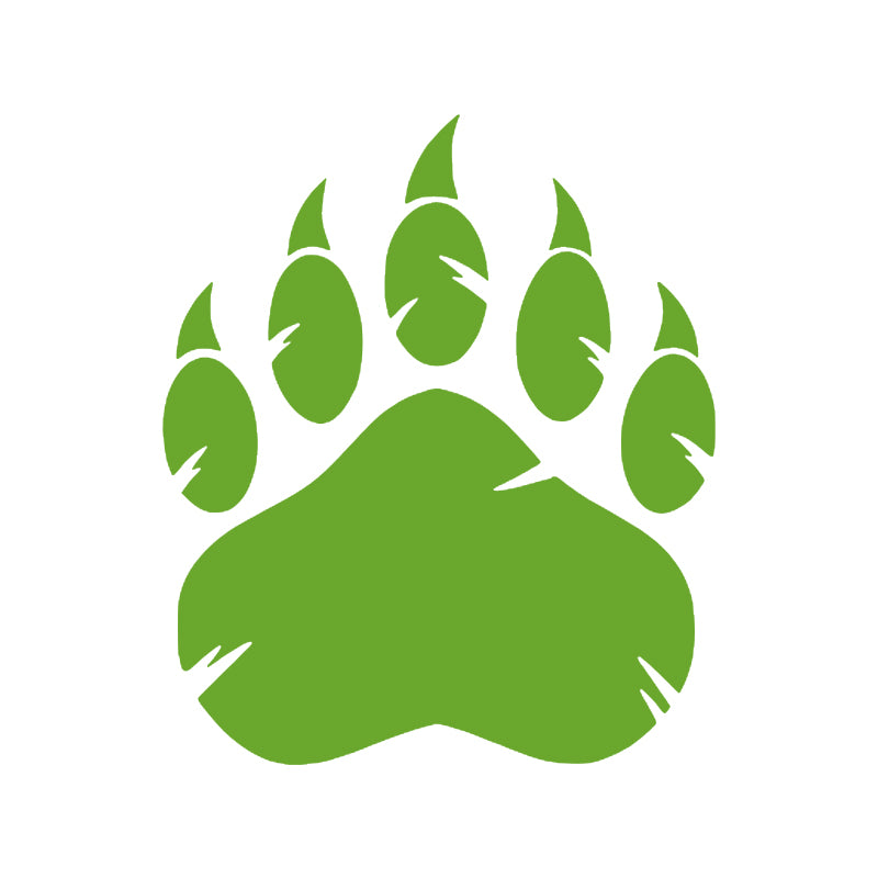 Grizzly Bear Claw Decal - Single | Hunting & Wildlife Vinyl Sticker | Aarna Kraft Canada - Lime Green