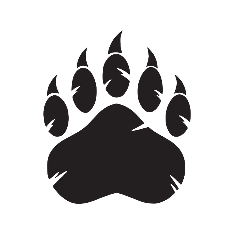 Grizzly Bear Claw Decal - Single | Hunting & Wildlife Vinyl Sticker | Aarna Kraft Canada - Matte Black