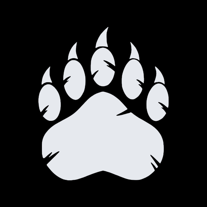 Grizzly Bear Claw Decal - Single | Hunting & Wildlife Vinyl Sticker | Aarna Kraft Canada - Matte White