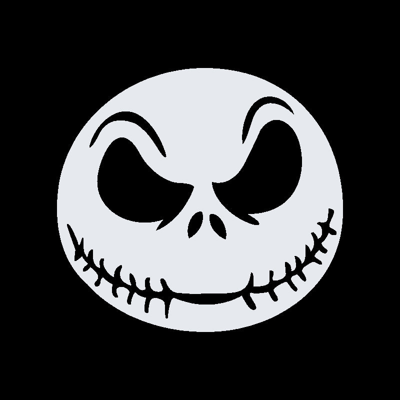 Halloween Scary Face Vinyl Decal | Aarna Kraft Canada Matte White